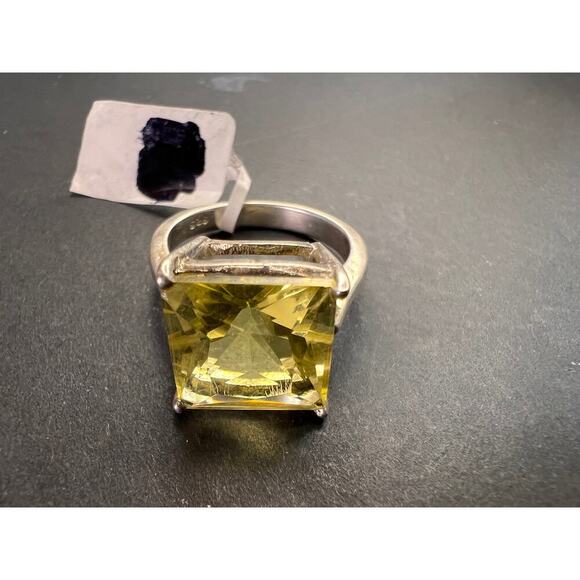 SOLD 
NEW size 7 lemon quartz citrine sterling silver ring 5.05 grams - Picture 3 of 16